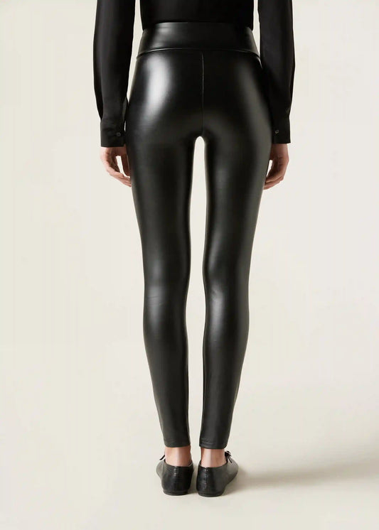 Faux Leather Thermal Leggings
