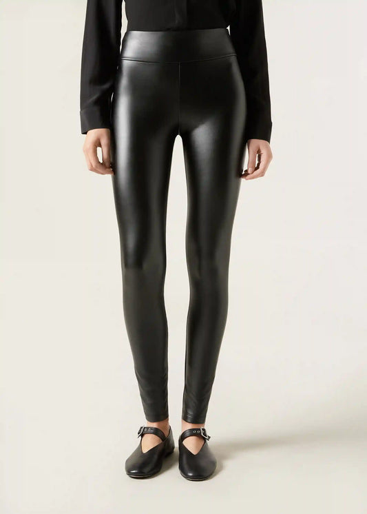 Faux Leather Thermal Leggings