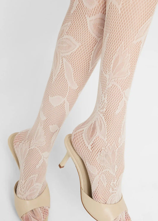 Macro Floral Lace Tights